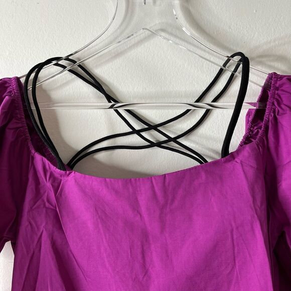 Line & Dot Women's Size M Leon Front Criss Cross Dress Purple NWT - Picture 4 of 13
